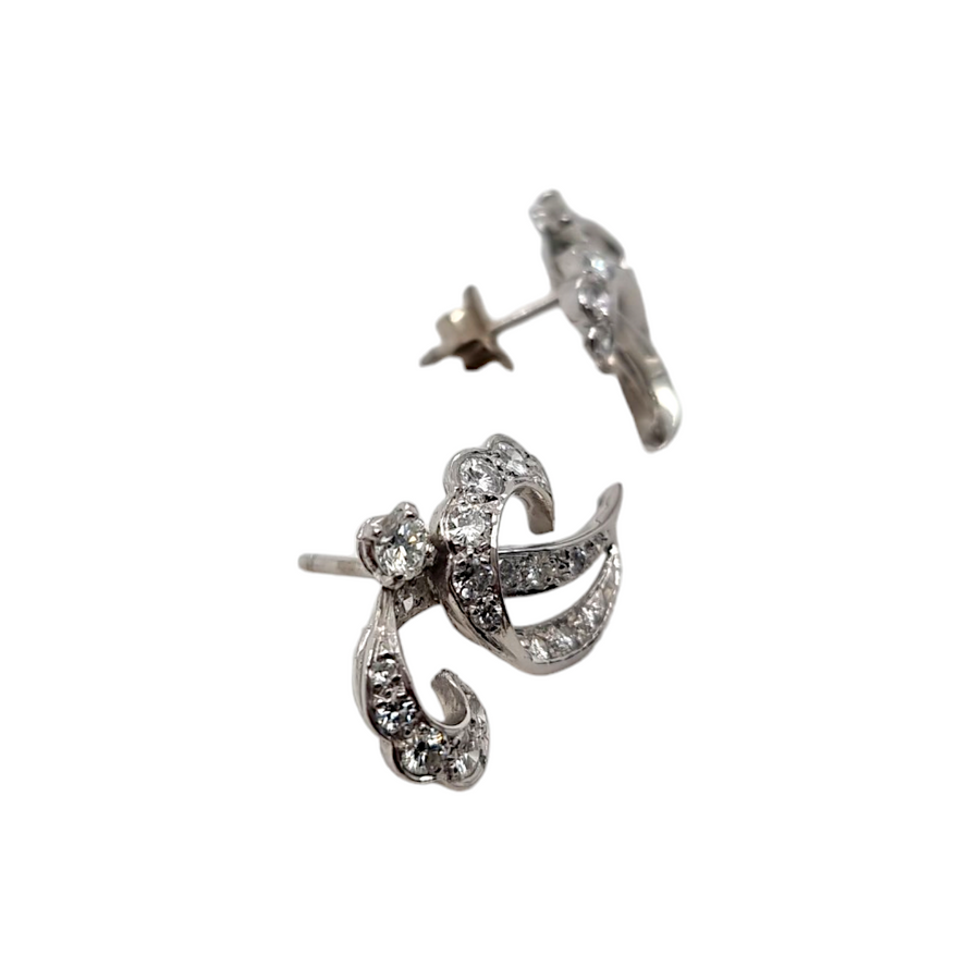 1.50ct Diamond Foliate Earrings