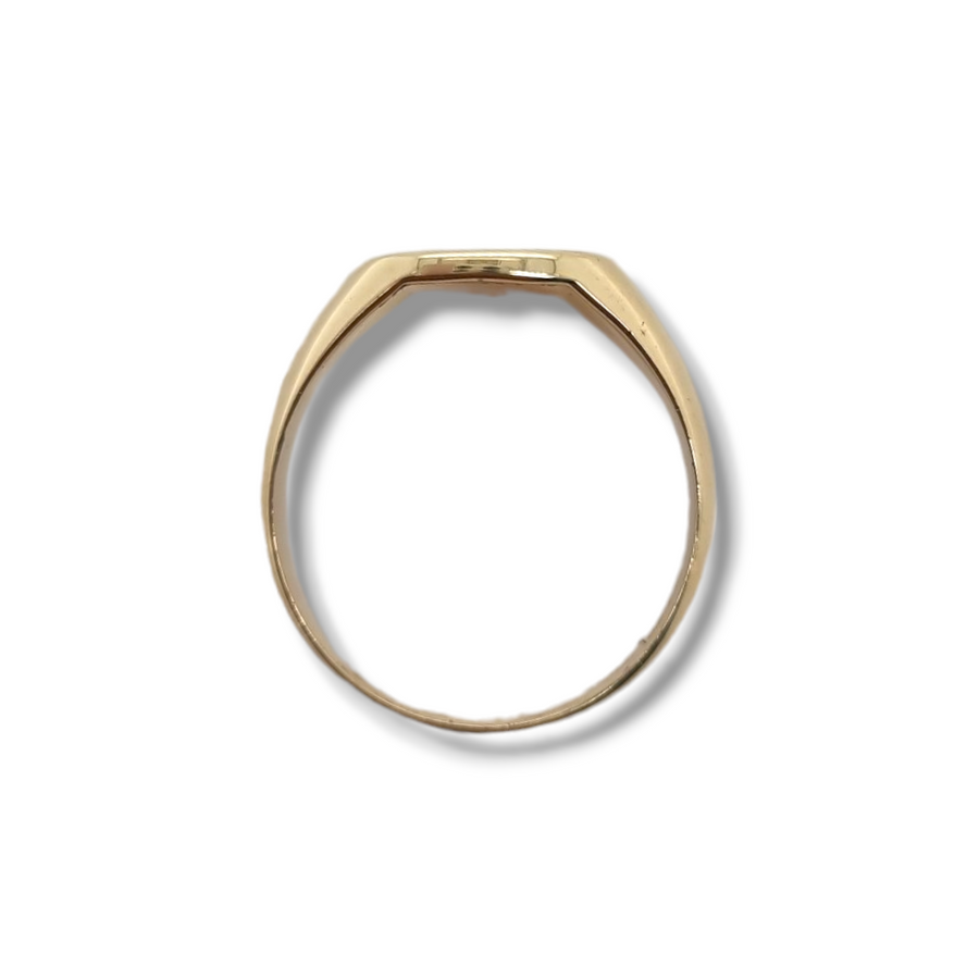 9ct Yellow Gold Cushion Signet Ring