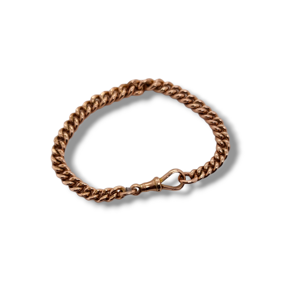 9ct Graduated Curb Link Bracelet