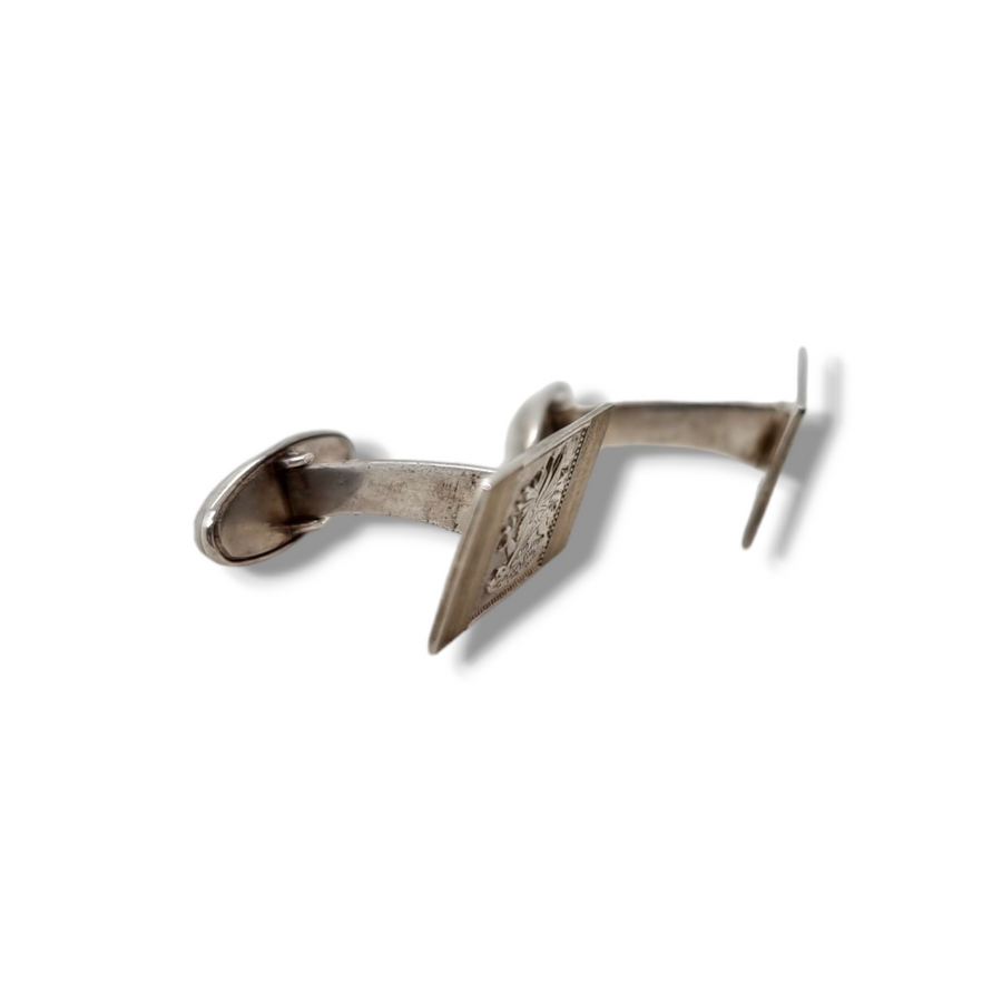 Sillver Welsh Rectangular Dragon Cufflinks