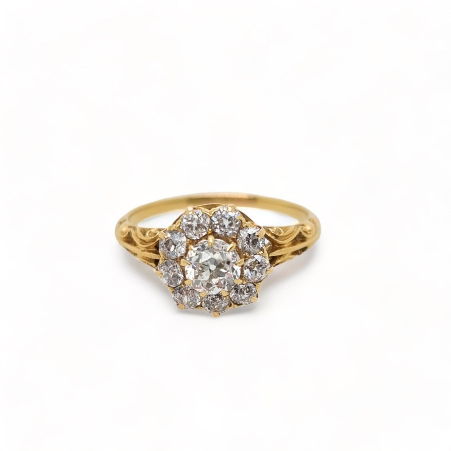 Victorian Diamond Cluster Ring