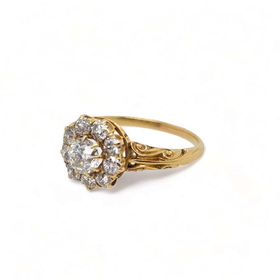 Victorian Diamond Cluster Ring