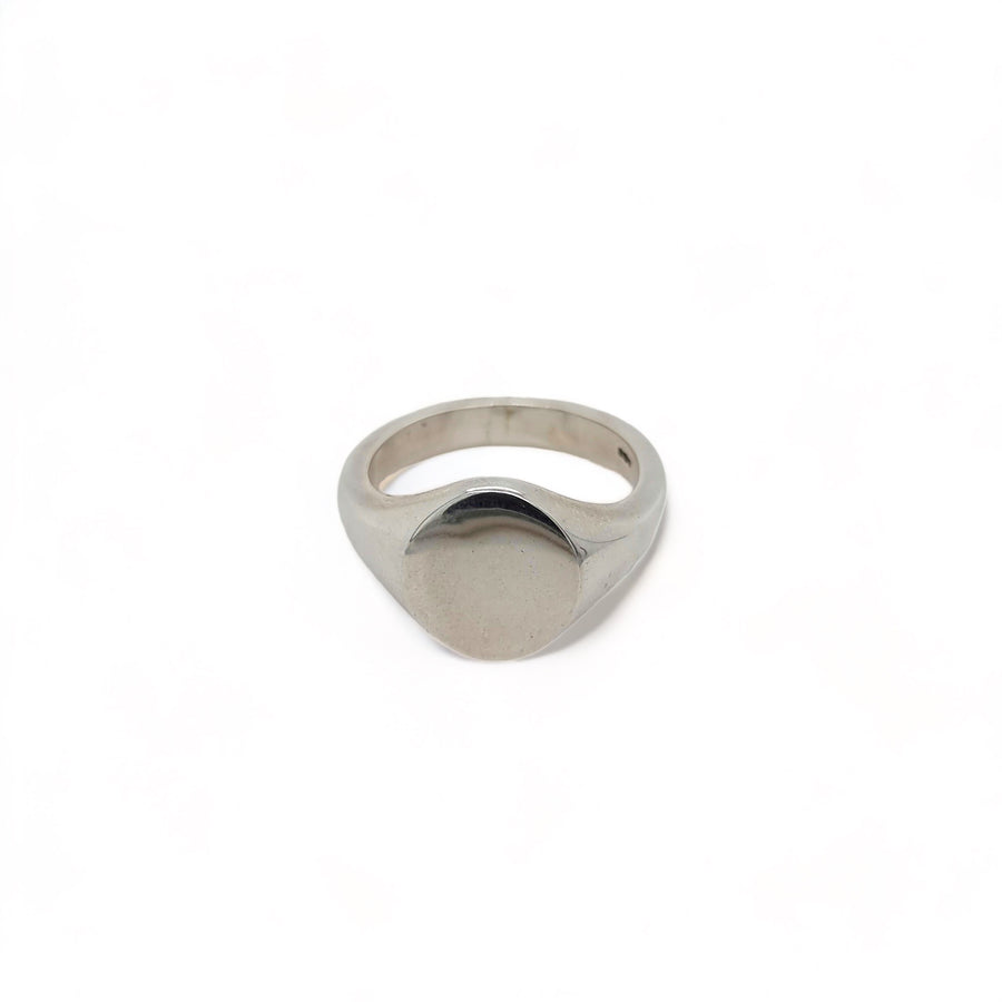 Silver Oval Signet Ring