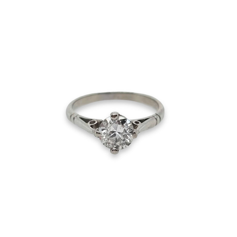 0.80ct Transitional Cut Diamond Solitaire Ring