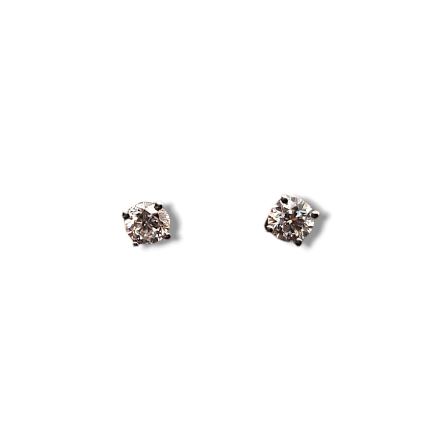 1.03ct Round Brilliant Diamond Stud Earrings
