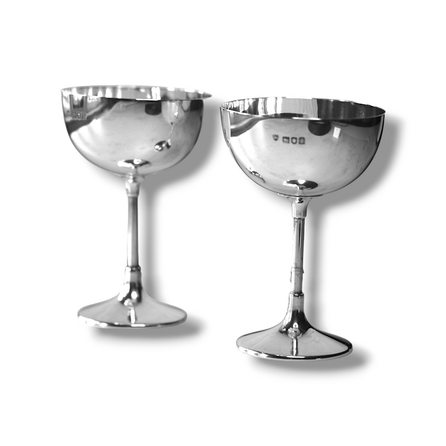 Silver Edwardian Goblets Set