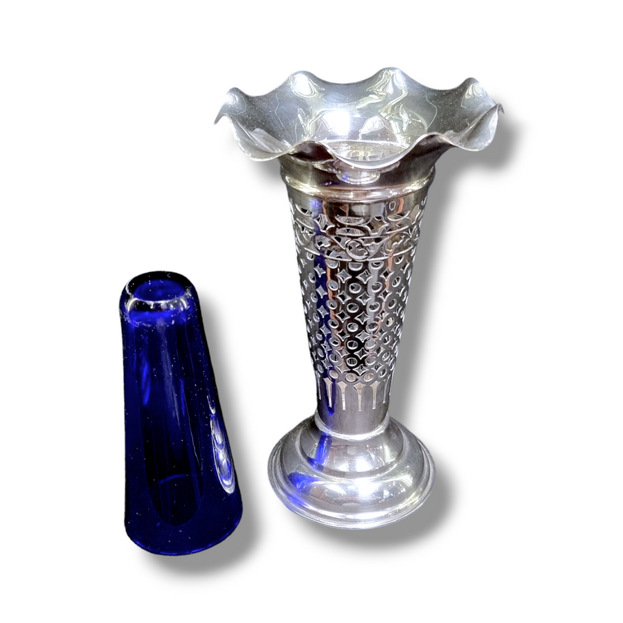 Edwardian Silver Vase Chester 1902