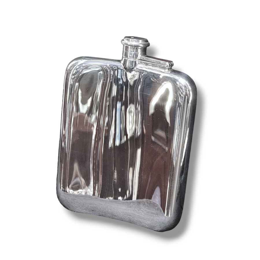 1920's Large Silver Hip Flask