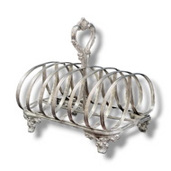 Early Victorian Large Silver Toast Rack