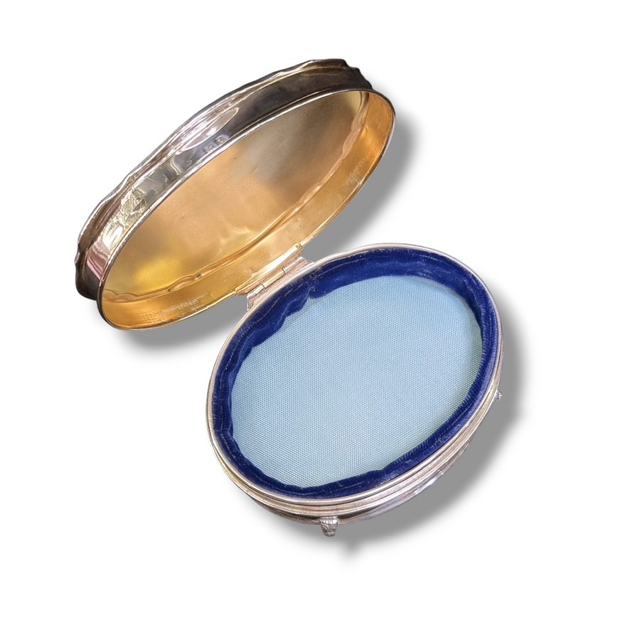 Antique Oval Shaped Trinket Box