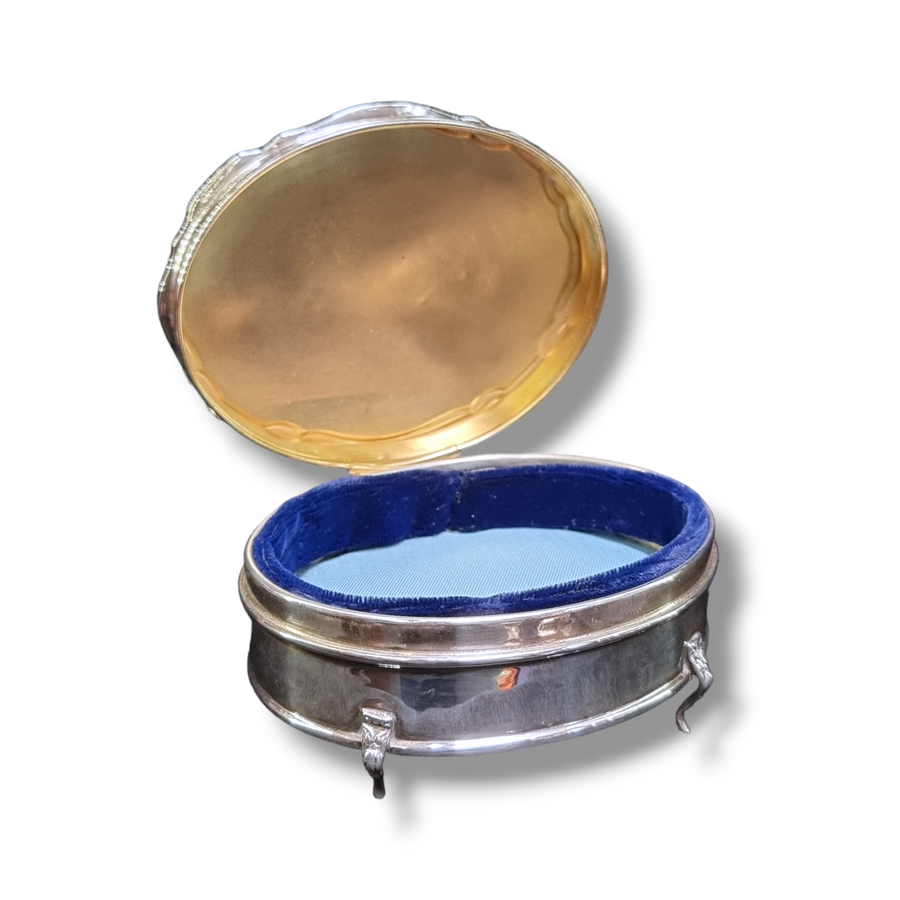 Antique Oval Shaped Trinket Box