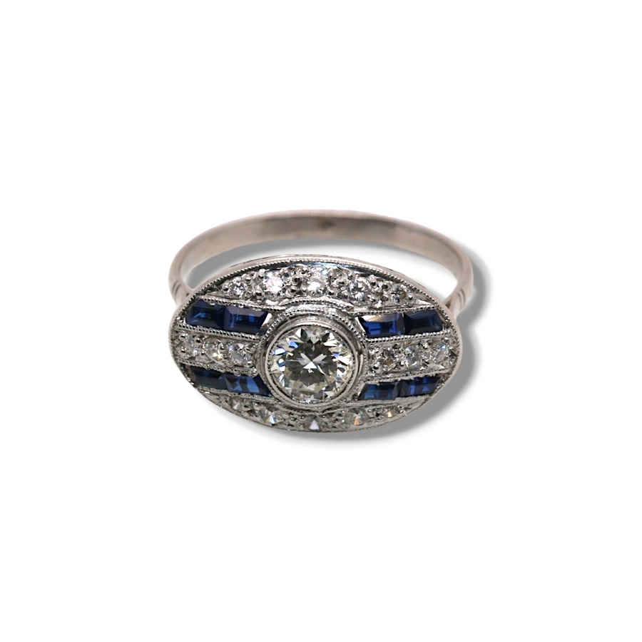 Antique Sapphire & Diamond Ring