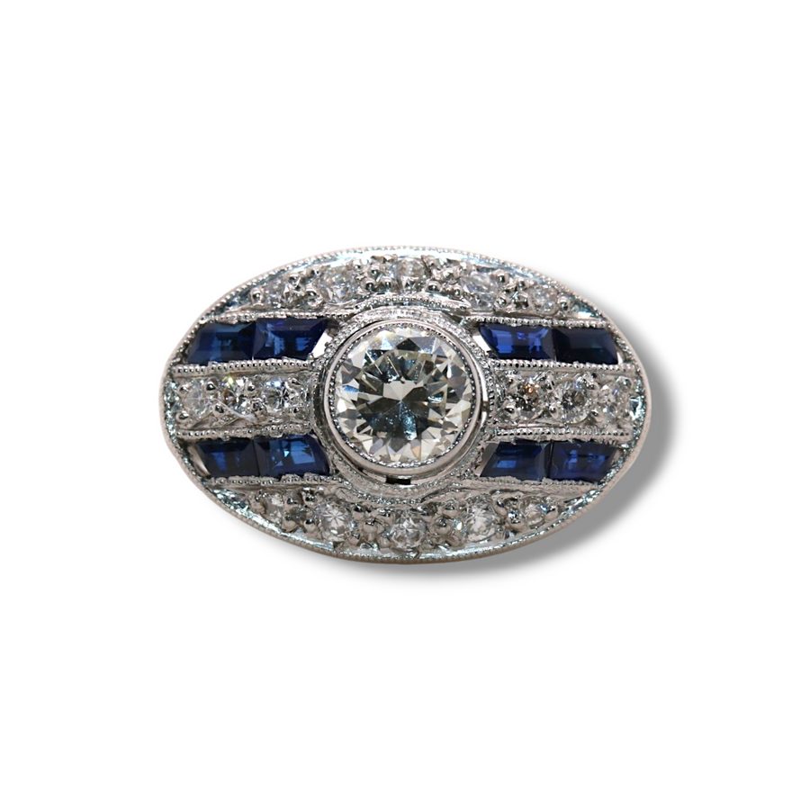 Antique Sapphire & Diamond Ring