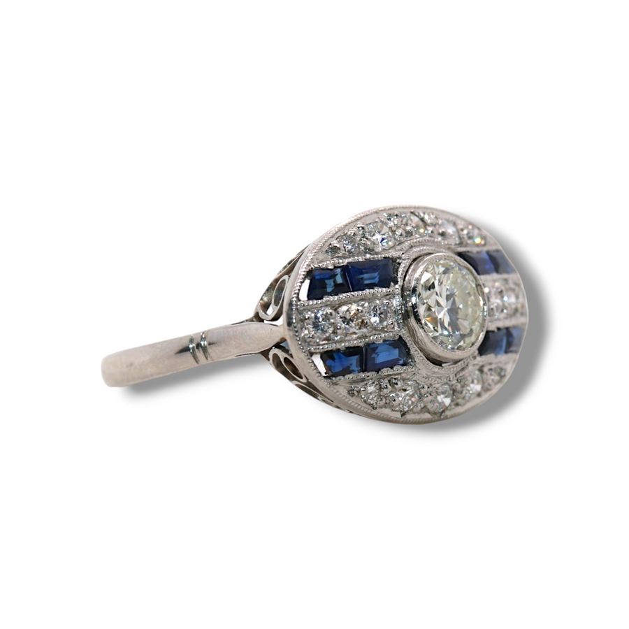 Antique Sapphire & Diamond Ring