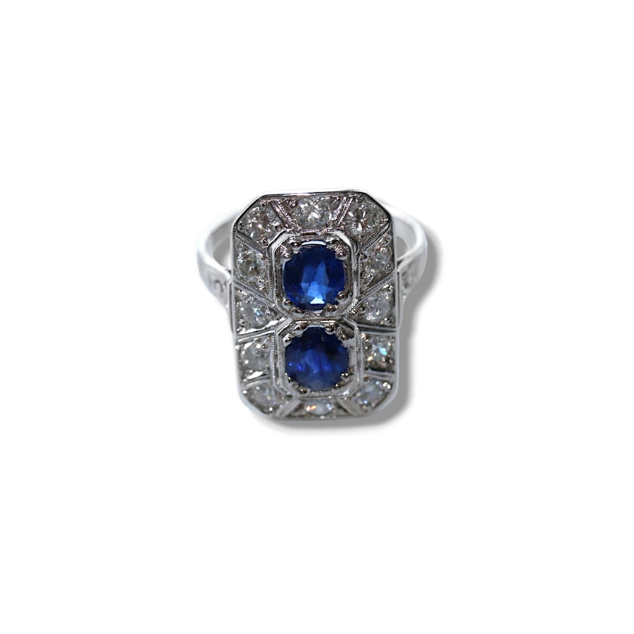 Art Deco Sapphire & Diamond Ring