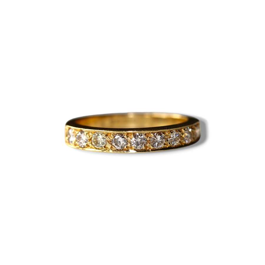 18ct Yellow Gold Diamond Half Eternity Ring