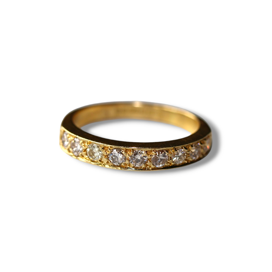 18ct Yellow Gold Diamond Half Eternity Ring