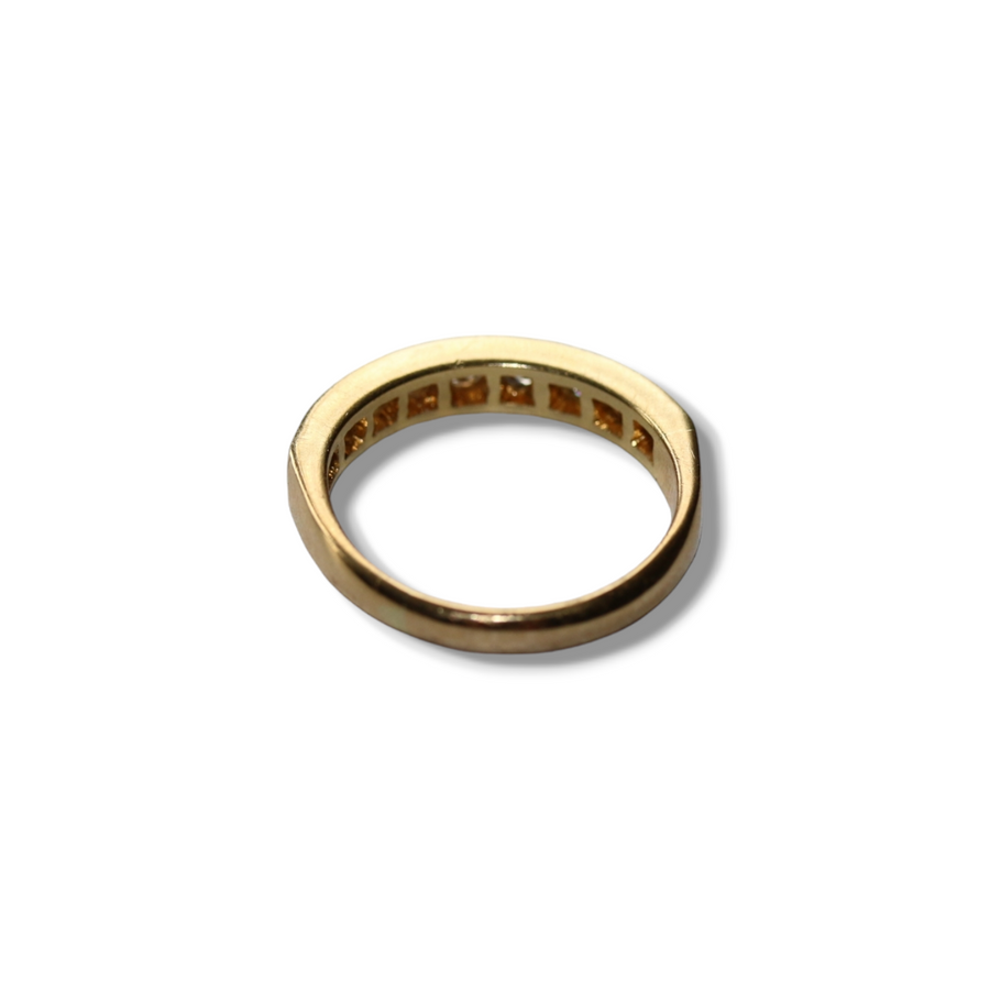 18ct Yellow Gold Diamond Half Eternity Ring