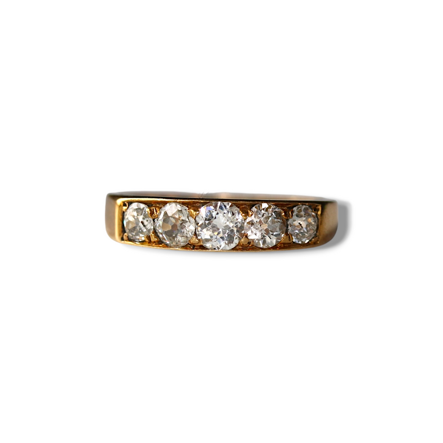 18ct Yellow Gold Diamond Five Stone Ring