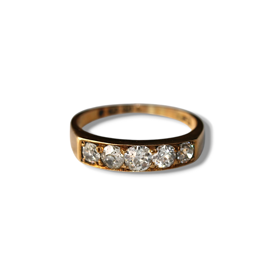 18ct Yellow Gold Diamond Five Stone Ring