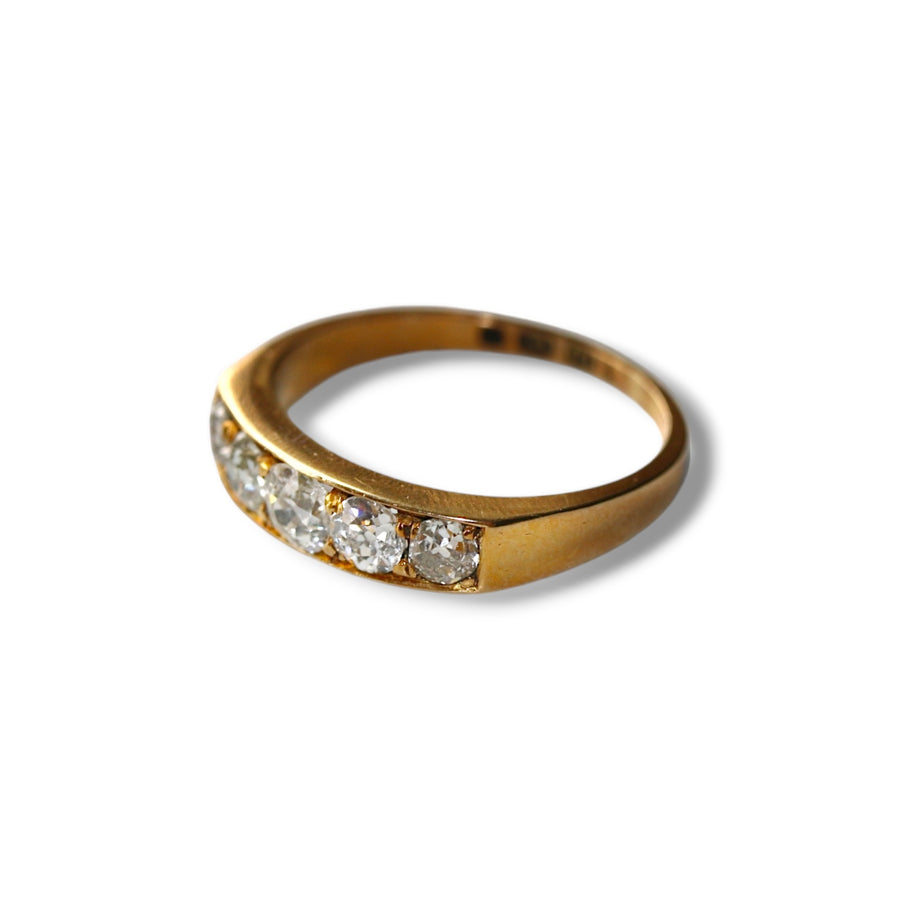 18ct Yellow Gold Diamond Five Stone Ring