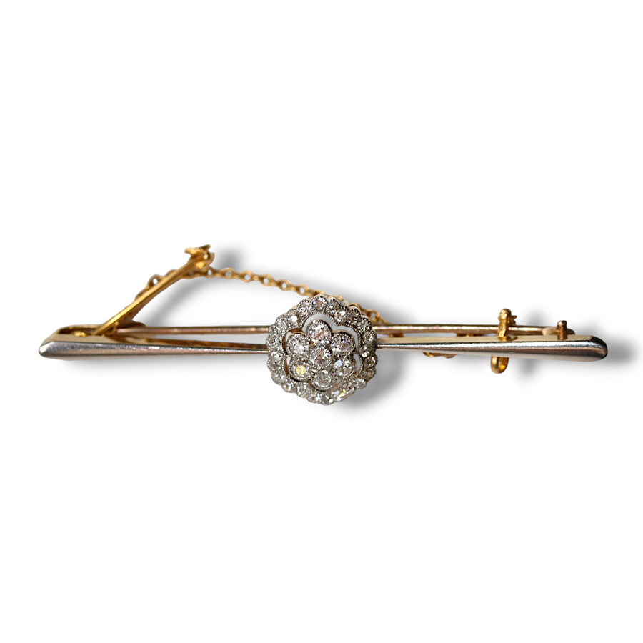 Diamond Cluster Brooch