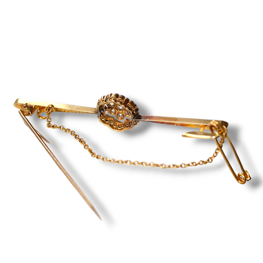 Diamond Cluster Brooch