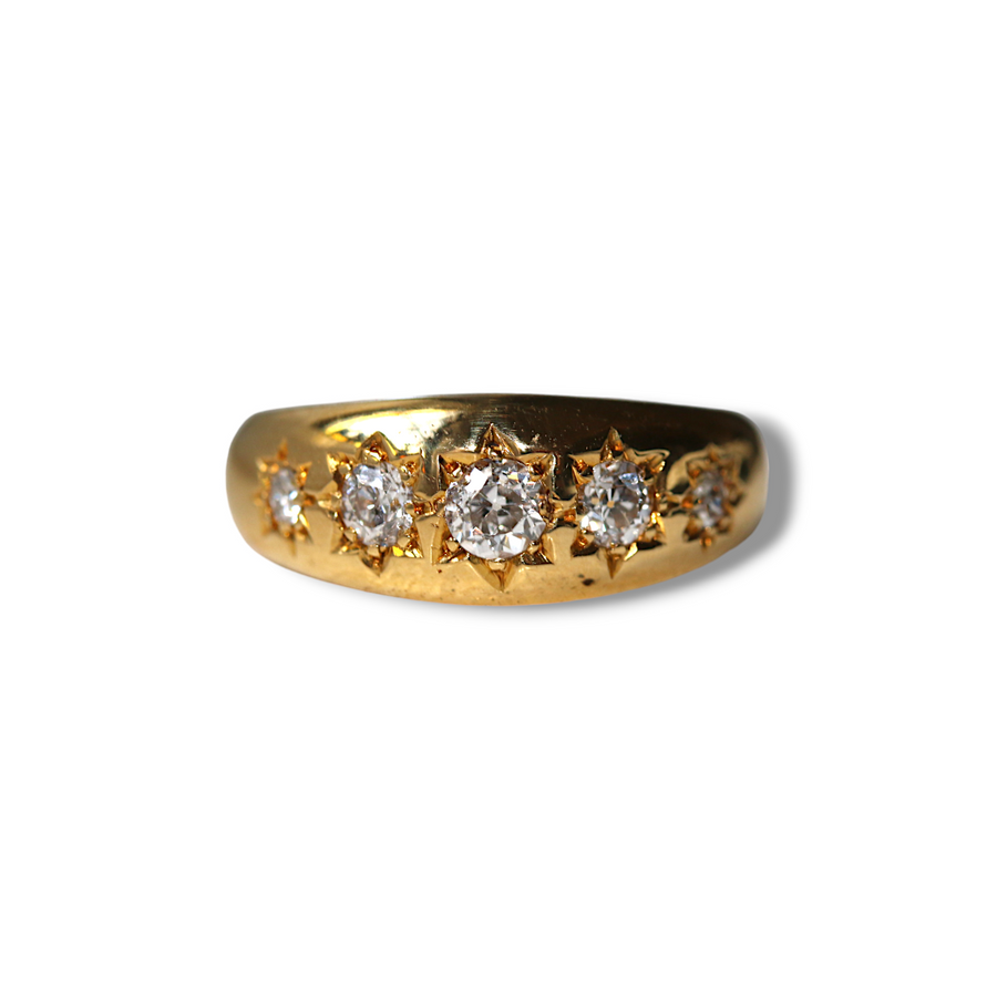 Antique Five Stone Diamond Set Band