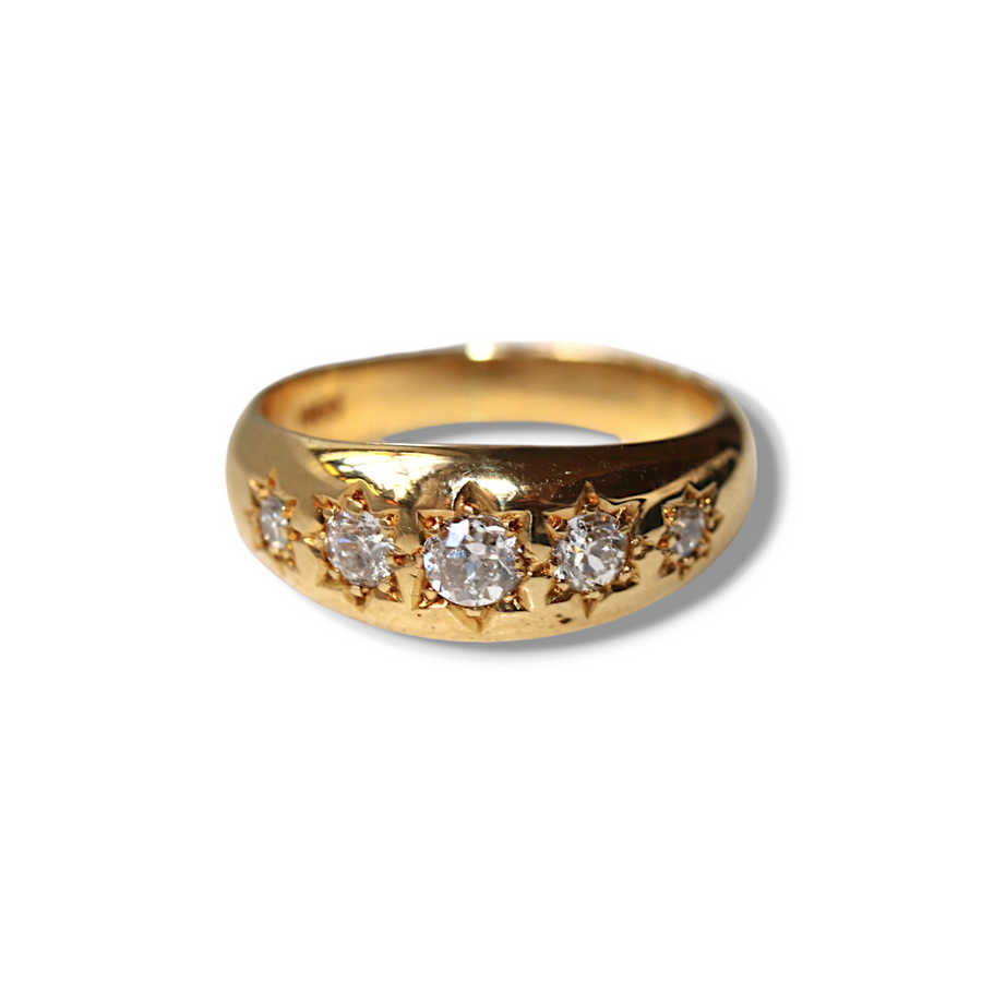 Antique Five Stone Diamond Set Band