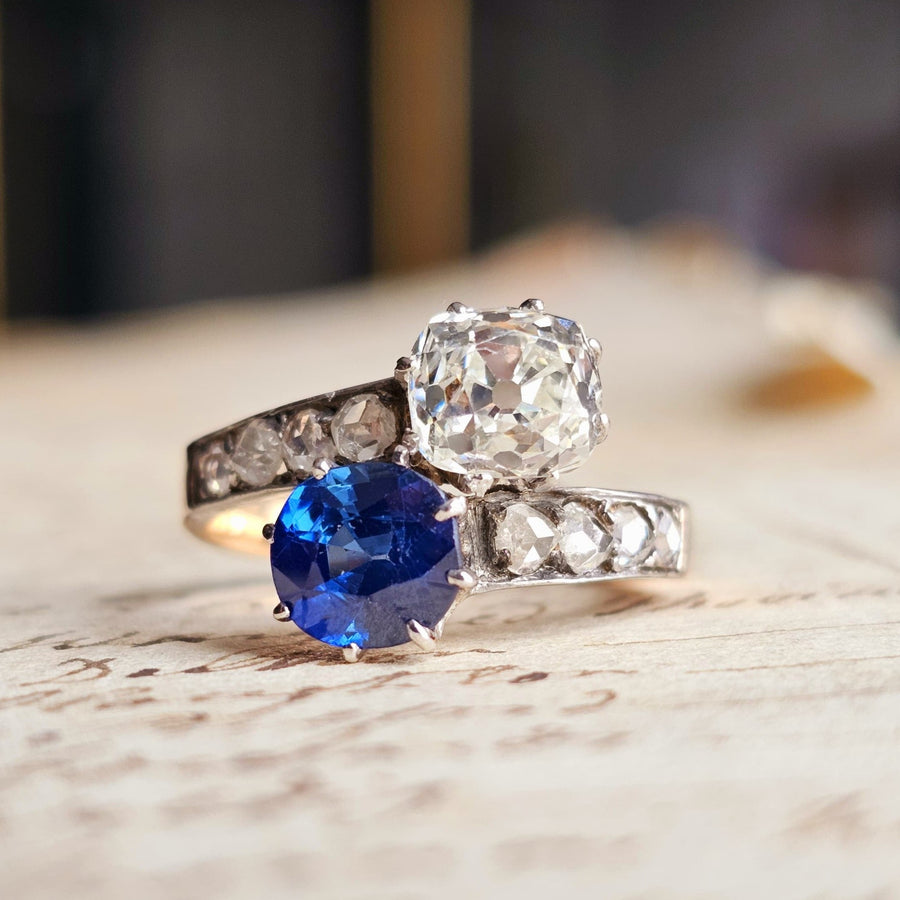 Toi et Moi Sapphire Diamond Ring Lowe Sons
