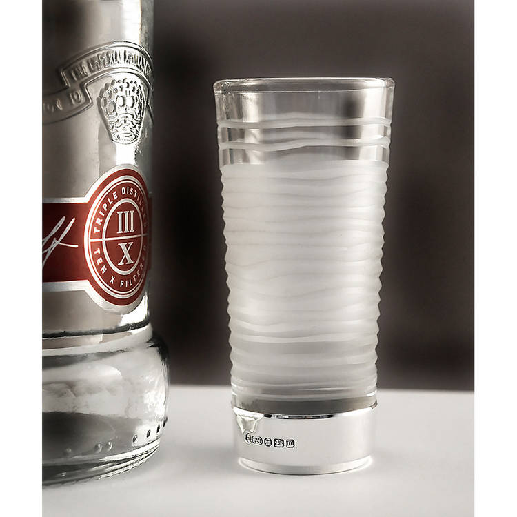 Silver Base Vodka Shot Glass