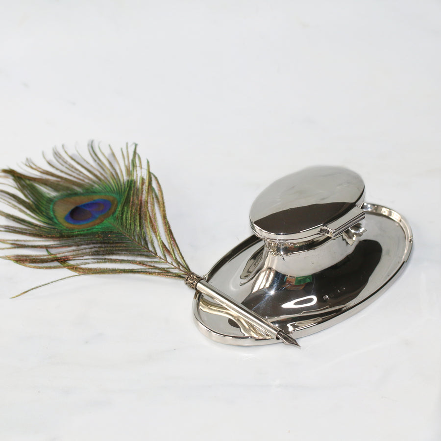 Birmingham 1938 Silver Capstan Inkwell