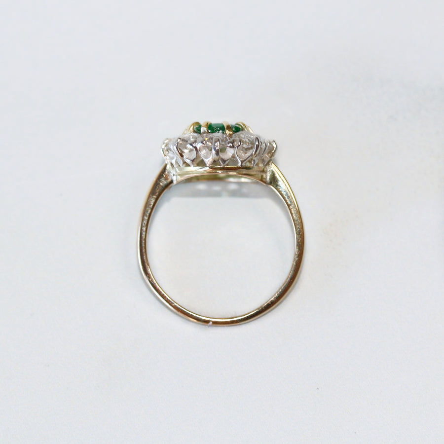 1.50ct Colombian Emerald and Diamond Cluster Ring