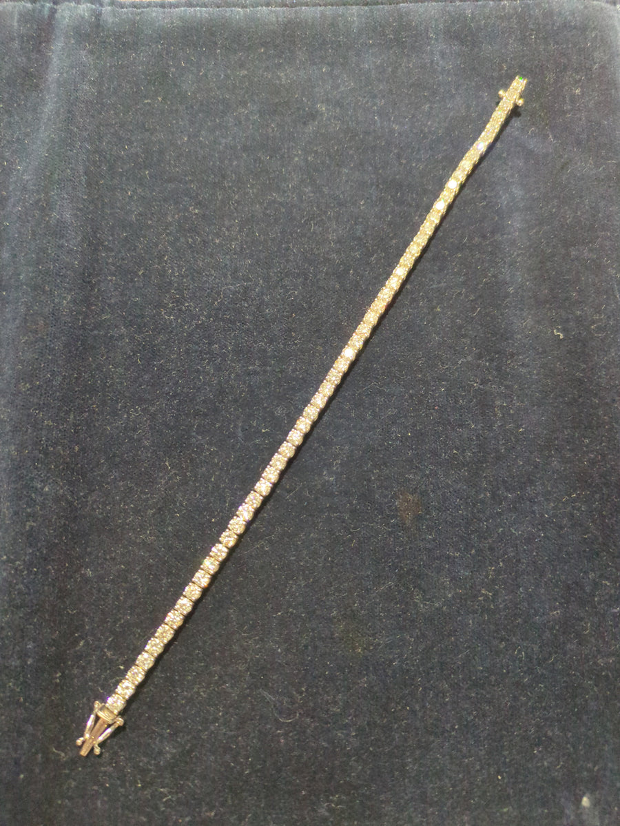 18ct WG 6.55ct Tennis Bracelet
