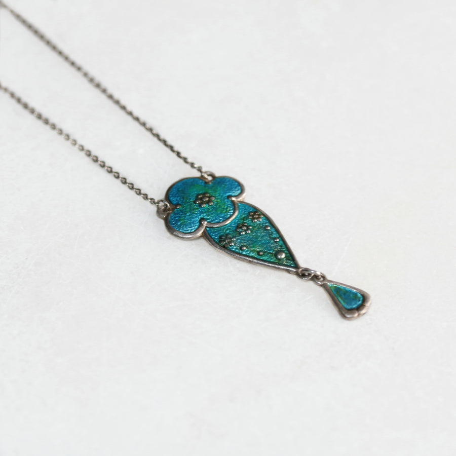 Chester 1911 Charles Horner Silver Enamelled Pendant