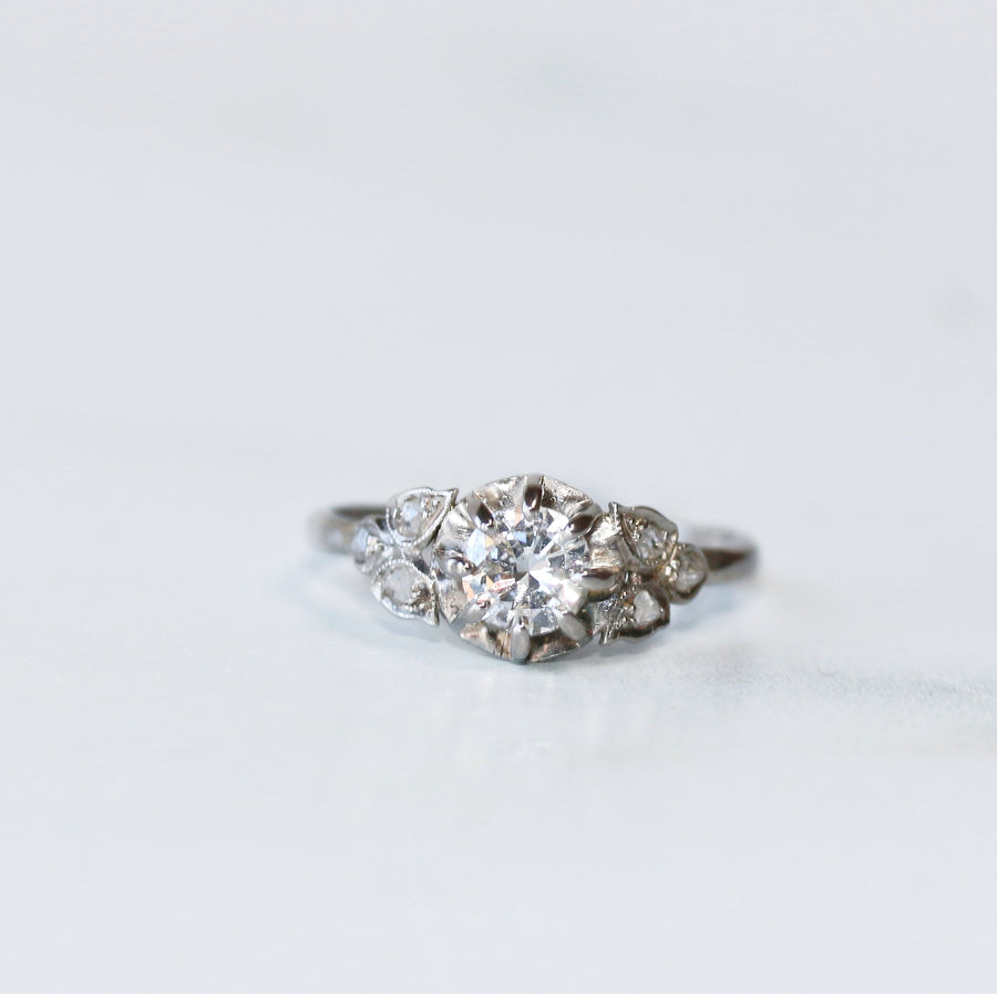 0.45ct Platinum Art Deco Diamond Ring