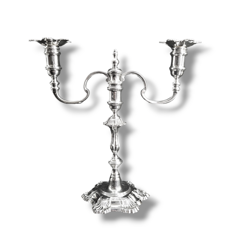 Silver Two branch  Candelabra