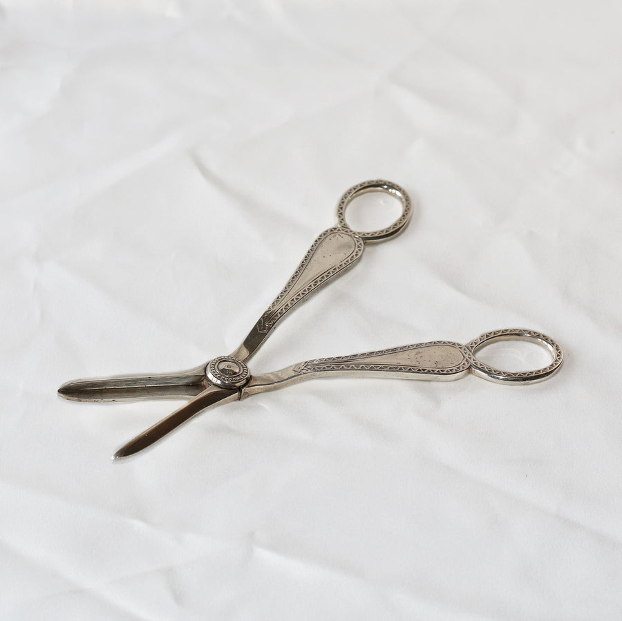 Art Deco Silver Grape Scissors