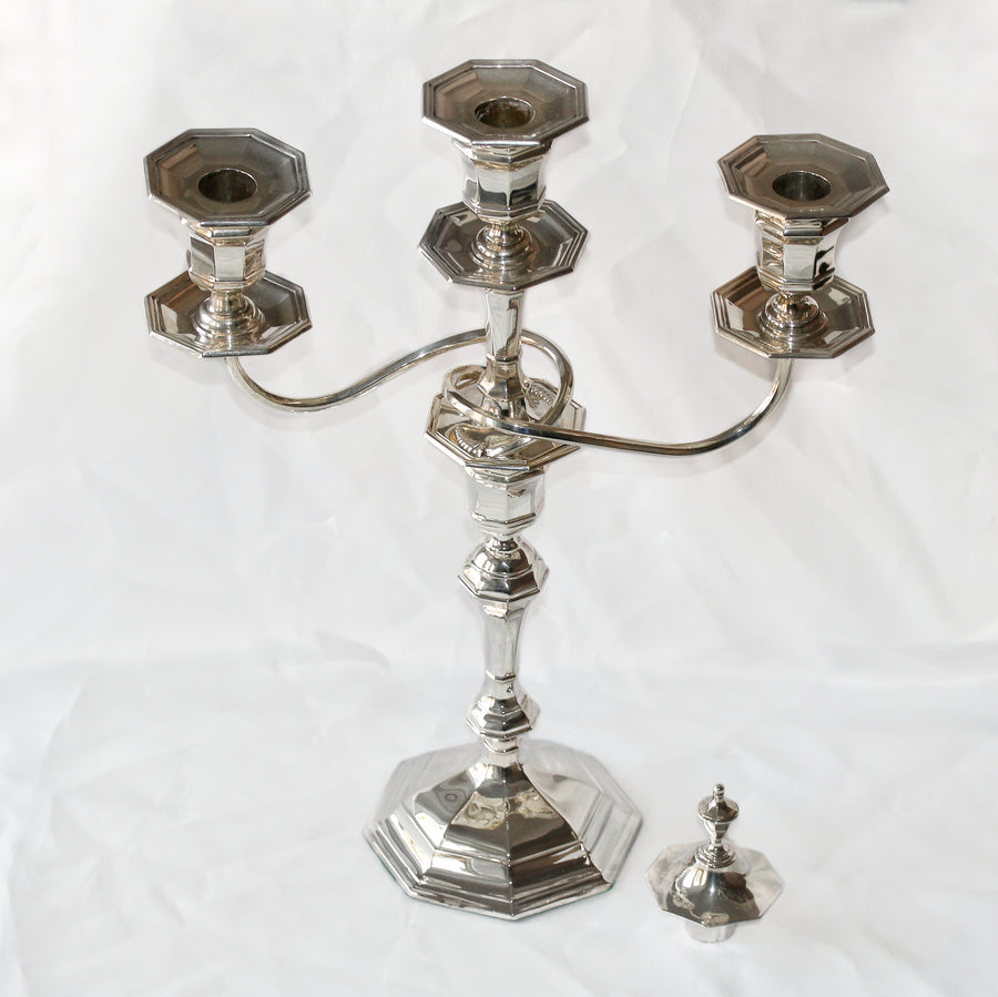 Silver Two Branch Candelabra