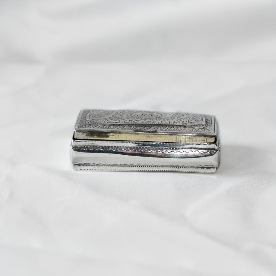 Georgian Silver Pill Box