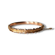 9ct Rose Gold Engraved Bangle
