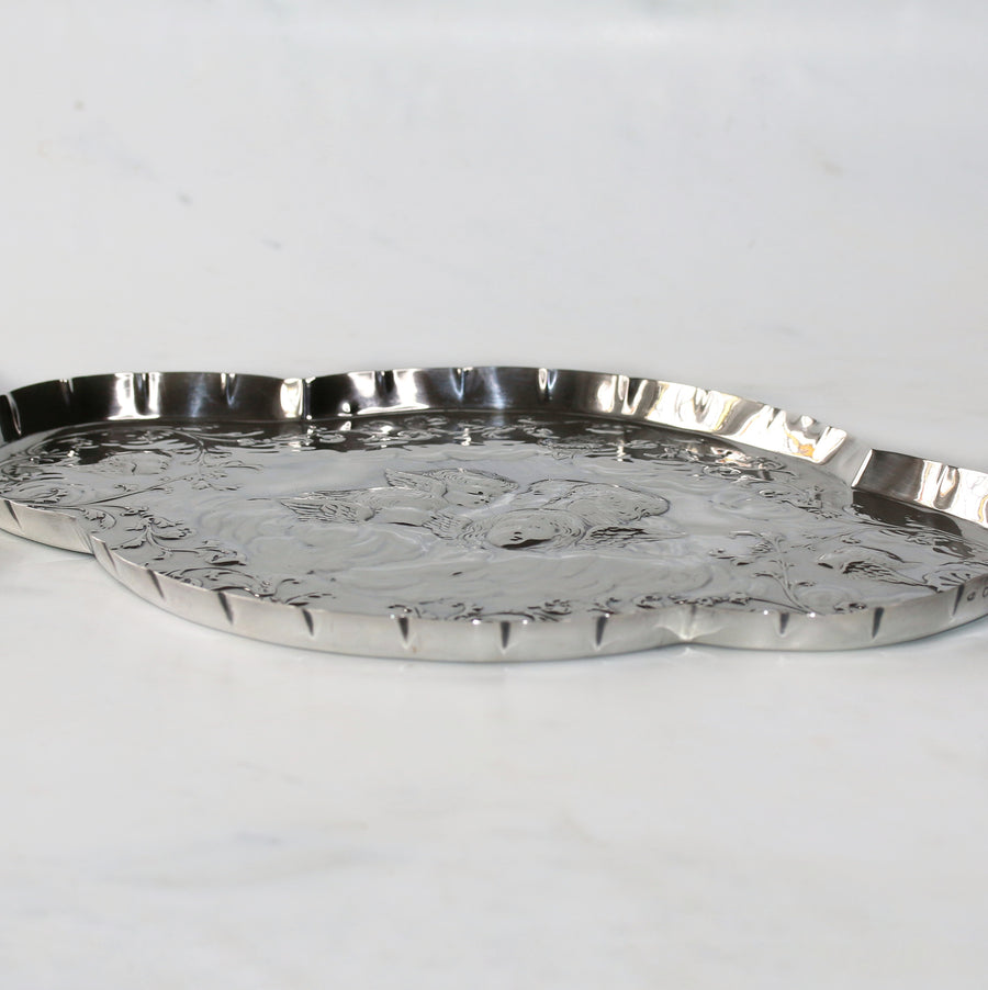 Victorian Sterling Silver Reyns Angels Tray