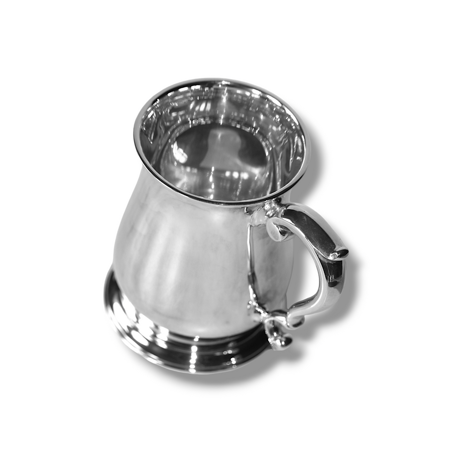 Silver Plain Baluster Shaped Tankard