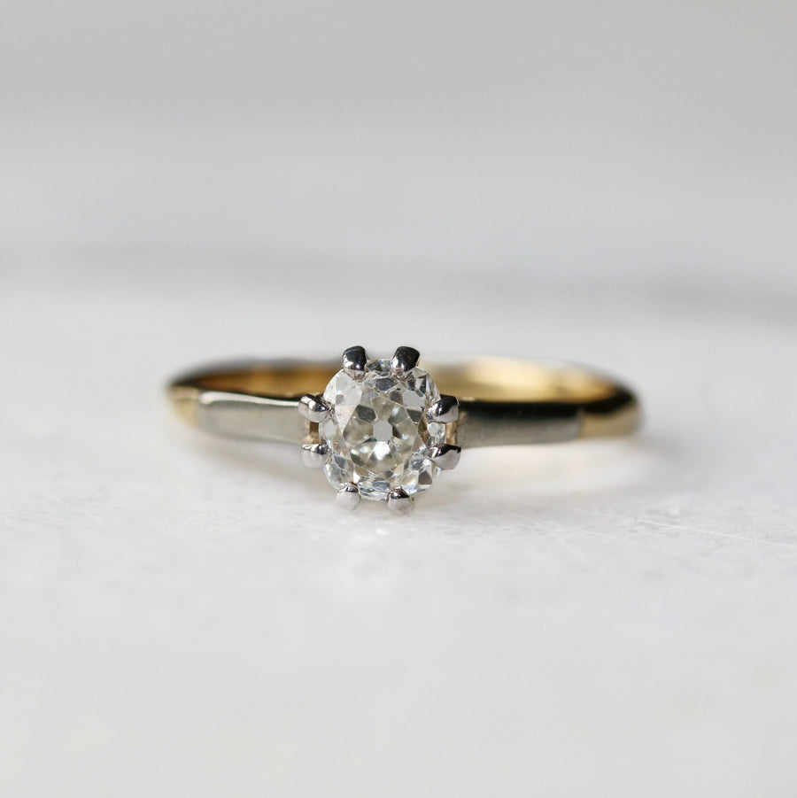 0.60ct Old Cut Diamond Solitaire Ring