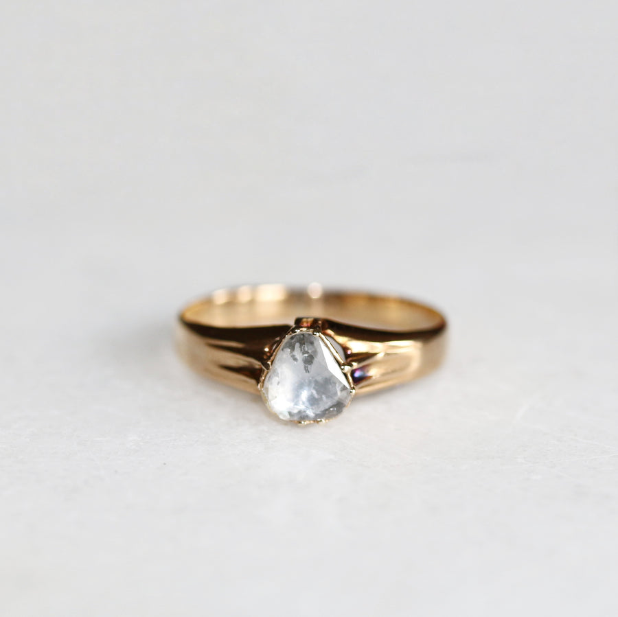 Antique Rose Cut Diamond Solitaire Ring