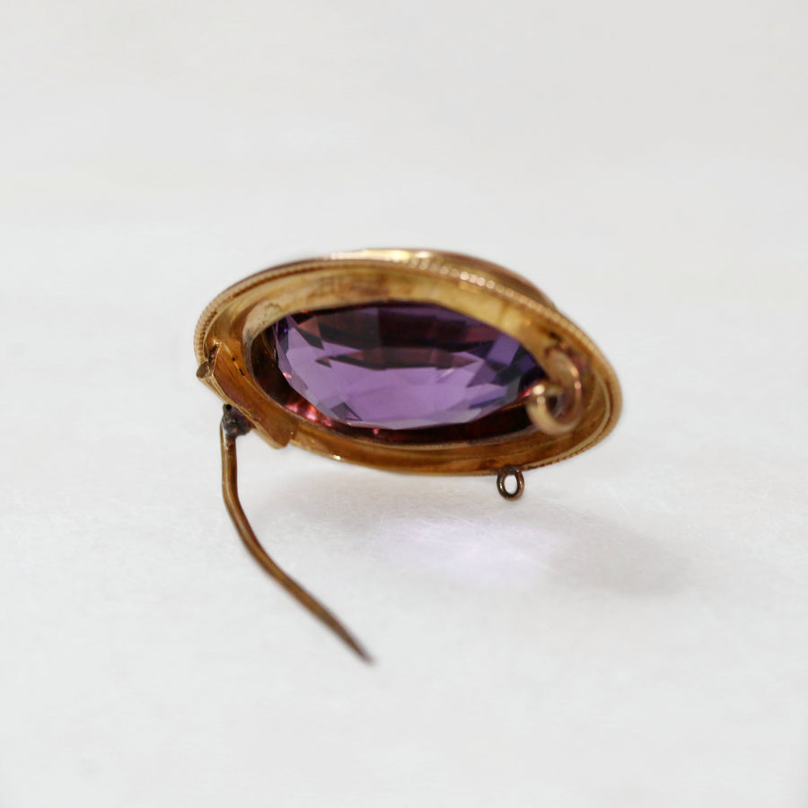 15ct Circa 1920's Amethyst Brooch