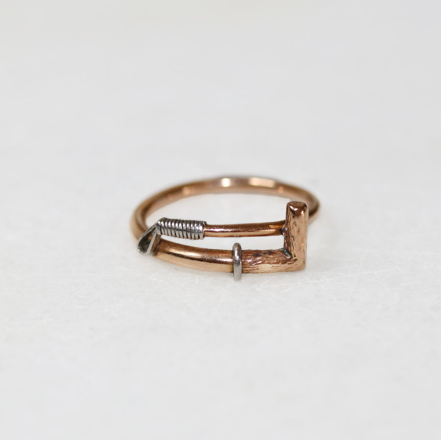 Antique Gold Riding Crop Ring