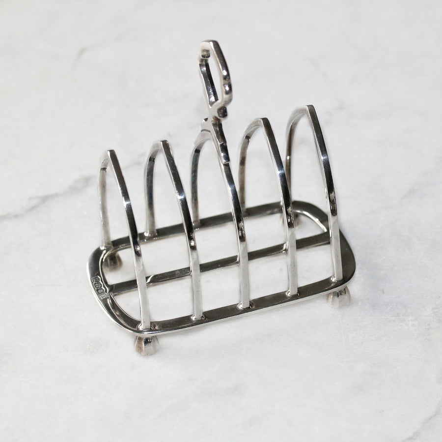 Art Deco Silver 5 Bar Toast Rack