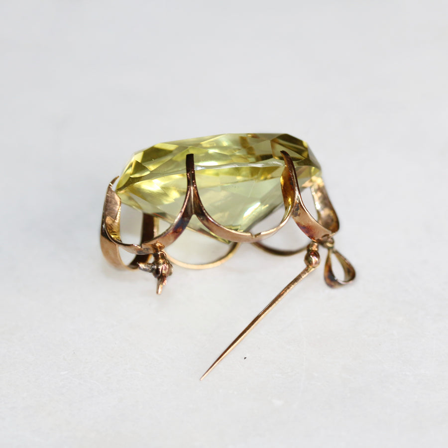 14ct Yellow Gold Citrine Pendant/Brooch