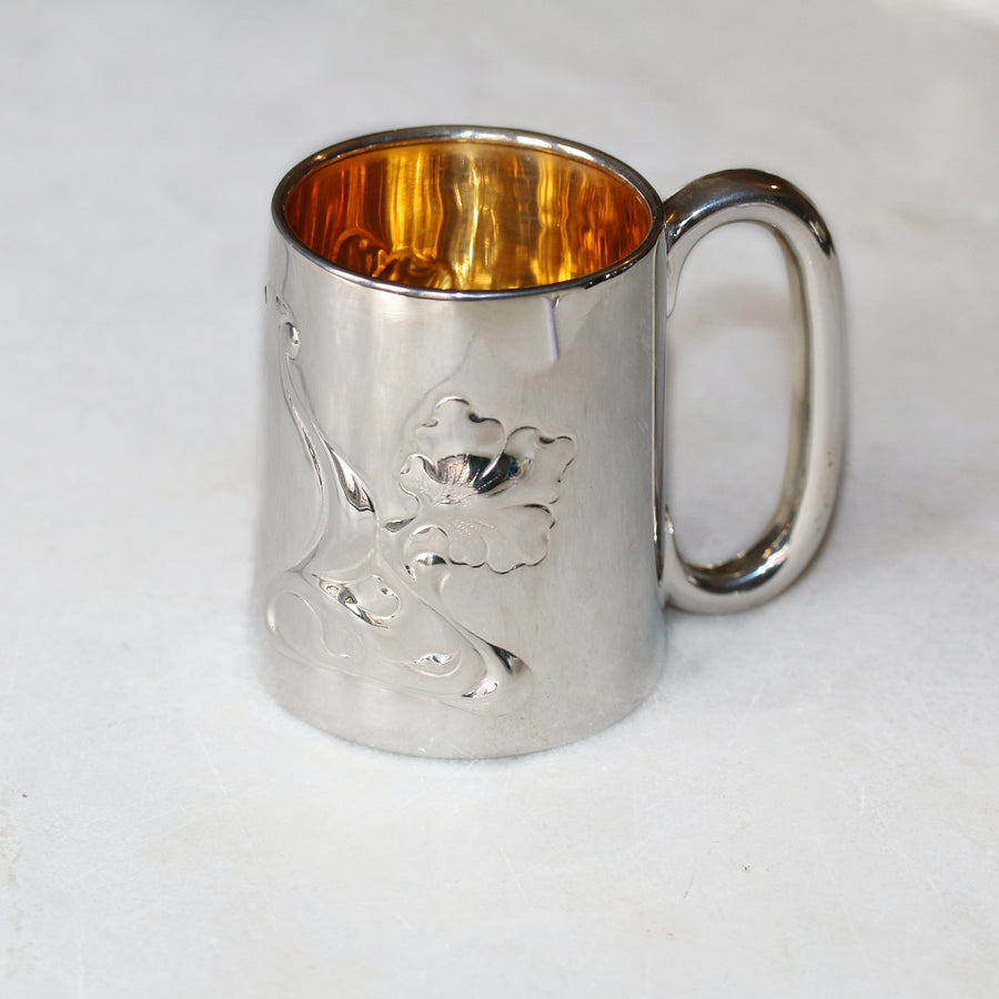 Edwardian Art Nouveau Small Christening Cup